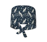 Cappelli Da Lavoro Howling Wolf, Moon And Leaves Berretto Da Lavoro Con Fascia Per Il Sudore Morbidi Cappellini Per Uomo Fitness Jogging