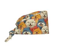 Cappelli Da Lavoro Multicolored Dog Faces Cappellini Da Lavoro Elegante Con Fascia Per Il Sudore Turbante Per Jogging Tennis Fitness