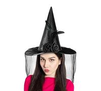 Cappelli Da Per Donne Copricapo Portatile Travestimento Accessorio Costume | Cappello Tesa Larga Mezzo Velo Per Donne Matrimonio A Tema Casa Infestata Festival Fantasy Festa