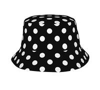 Cappelli da Pescatore a Pois Bianchi e Neri per Donna Uomo Cappelli da Pescatore Estivi Unisex Cappellino per Protezione Solare per Adolescenti Packable Trendy Travel Beach Vacation cap