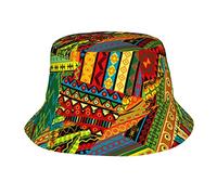 Cappelli da pescatore in stile etnico africano tribale per donne e uomini ripiegabili cappello da pescatore alla moda cappello estivo da spiaggia cappelli da viaggio, motivi etnici africani stile