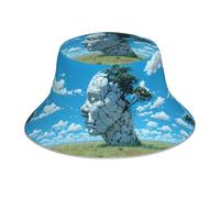 Cappelli da pescatore per uomo e donna reversibile con testa di terra incrinata ala riflettente, cappello da spiaggia a doppia faccia per golf, Ravel, pesca all'aperto, escursionismo, colore nero