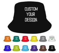 Cappelli da Pescatore Personalizzati per Donna Uomo Moda Cappello da Sole Cappello da Spiaggia Cappello da Pesca Personalizzato Disegna Il Tuo Testo Immagine Nome Nero