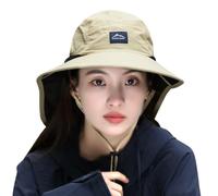 Cappelli da Sole Packable per Donne e Uomini, Cappello da Sole da Donna a Tesa Larga UPF 50+, Cappelli da Uomo Estivi per Escursioni, Pesca e Viaggi al Mare con paranuca