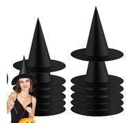 Cappelli da streghe - Cappelli da stregone Costumi | Cappello a maglia gugce | Capo spettrale in lana da donna | 12 pezzi di cappllo a punta di Halloween impostato per ragazze | Cappello da stregone