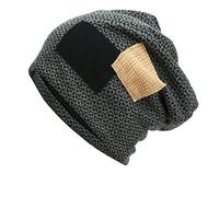 Cappelli da uomo e da donna in pile con toppe a quadri, cappelli alla moda unisex Sombrero impermeabili, Grigio, Taglia unica