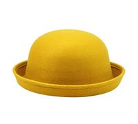 Cappelli da uomo eleganti per adulti, cappello a tesa arrotolabile solido, cappello a panama, bombetta, cappello a secchio, cappello classico da uomo e donna, cappello a bombetta in lana tonda