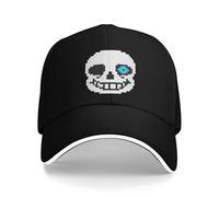 Cappelli da Uomo in Puro Cotone, Anime Undertale Game Sans cap Moda Casual Berretti da Baseball Cappello Regolabile Hip Hop Estate Unisex Cappelli da Baseball Personalizzabile, Regalo