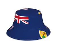 Cappelli del Pescatore Flag of The Turks And Caicos Islands Cappello da Pesca UV Protezione Pieghevole Cappelli da Viaggio, per Pesca, Viaggi, attività All'Aperto, 56-58cm