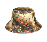 Cappelli del Pescatore Little Hedgehog Under The Fruit Tree Prints Cappello da Esterno UV Protezione Estivo Cappelli E Cappellini da Donna, per Viaggi, Spiaggia, Escursionismo, 56-58cm
