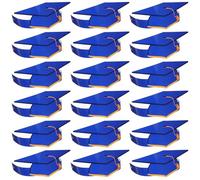 Cappelli di Carta per Laurea 36 Pezzi Blu, Party DIY Graduation Hats | Graduation Caps, Party Favors, Back To School Party, Wide Brim, Secure Fit