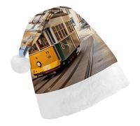 Cappelli di Natale, cappelli di Natale stampati tram di Lisbona, cappelli di Natale invernali, cappelli di Babbo Natale uomini e donne