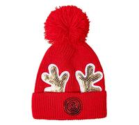 Cappelli di Natale per bambini con corno di cervo ornamento - Babbo Natale - per bambini inverno lavorato a maglia per ragazzi ragazze cappelli lavorati a maglia