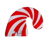 Cappelli di Natale - Simpatico e divertente copricapo a righe con bastoni di zucchero e copertura per il viso, accessorio per costume festivo per adulti, feste festive, 14,57 x 11,81 pollici