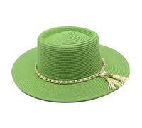 Cappelli estivi da donna in paglia per le vacanze, Sombreros, spiaggia, Panama, Jazz, EN8, 6 7/8 / 7 1/8