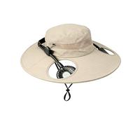 Cappelli fantastici, cappellini regolabili a tesa larga - Cappello da sole raffreddato con ventilatore integrato, adatto per esterni, campeggio, corsa, viaggi, vacanze ed estate, Beige
