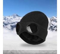 Cappelli invernali caldi in maglia con occhiali Cappellini da sci termici