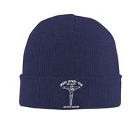 Cappelli Invernali con Visiera Jesus Loves You But I Don't GoYourself per Uomo e Donna, Berretto Lavorato a Maglia con risvol