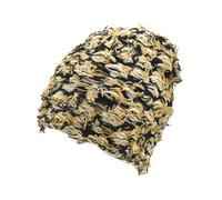 Cappelli invernali sfocati lavorati a maglia spessi cappelli caldi per le donne uomini all'aperto sci a maglia cappello da trekking a tesa, Oro, Taglia unica