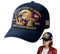 Cappelli patriottici da donna, cappello da baseball patriottico con aquila calva per il 250° secolo | Copricapo retrò per donne e adolescenti, festività, celebrazioni, eventi, sfilate, sport, uso