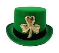 Cappelli per il giorno di San Patrizio, copricapo da donna, cappello da performance da uomo, accessorio per feste per adolescenti, cappello a cilindro con simbolo irlandese della per mago