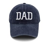Cappelli per papà per uomo divertenti regali per papà da figlia figlio mondi migliori cappelli da baseball per papà papà papà patrigno regali, Papà-blu navyblue, 7 / 7 5/8