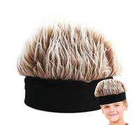 Cappelli Per Parrucca Uomo | Cappello Per Parrucca Hip Hop A Maglia Con Fodera Per Capelli A Punta | Cappello Elastico Per Capelli Corti Per Cosplay, Uso Quotidiano, marrone, Se référer au descriptif