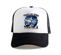 Cappelli per Ragazzi e Ragazze, Cappellini da Baseball Italian Brainrot Animals, Cappelli da Sole Estivi Leggeri con Protezione UV, Vacanze al Mare per Bambini,White3,OneSize