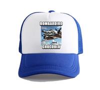 Cappelli per Ragazzi e Ragazze, Cappellini da Baseball Italian Brainrot Animals, Cappelli da Sole Estivi Leggeri con Protezione UV, Vacanze al Mare per Bambini,Blue1,OneSize