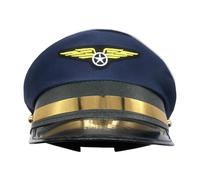 Cappelli Pilota Uomo Uniforme Retrò Da Capitano Di Linea Aerea Per Cosplay | Berretto Da Pilota D'Aereo Aviazione Marina Vela Compleanno Cosplay Halloween Festa