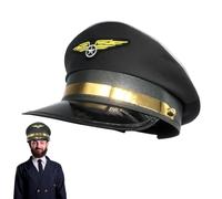 Cappelli Pilota Uomo Uniforme Retrò Da Capitano Di Linea Aerea Per Cosplay | Berretto Da Pilota D'Aereo Per Vela Marina Aviazione Marina Compleanno Halloween Festa Cosplay