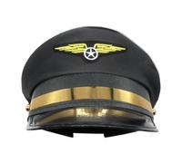 Cappelli Pilota Uomo Uniforme Retrò Da Capitano Di Linea Aerea Per Cosplay | Cappello da Aviatore Costume Halloween Aviazione Marina Vela Compleanno Cosplay Halloween Festa