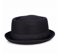 Cappelli Pork Pie da Uomo, Cappello Porkpie da Uomo in Rete Traspirante - Classico Accessorio di Moda Casual Britannico, Nero