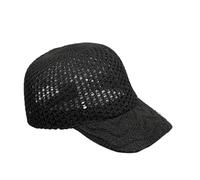 Cappelli Primaverili ed Estivi per Donna, Berretto da Baseball Sottile, Cappello da Viaggio all'aperto, Protezione Solare, Berretto Casual, Cappello da Sole a Tesa Larga(Black)