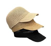 Cappelli Primaverili ed Estivi per Donna, Berretto da Baseball Sottile, Cappello da Viaggio all'aperto, Protezione Solare, Berretto Casual, Cappello da Sole a Tesa Larga(Beige)
