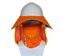 Cappelli rigidi parasole con striscia riflettente a tesa larga protezione per il collo in rete parasole per caschi accessorio per cappelli rigidi riflettenti scudo collo
