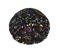 Cappelli riutilizzabili della doccia stampati formula di matematica, copricapo di doppio strato per la stazione termale ed il salone, grande involucro dei capelli