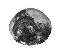 Cappelli riutilizzabili stampati della doccia del modello della torre Eiffel, copricapo di doppio strato per la stazione termale ed il salone, grande involucro dei capelli