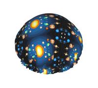 Cappelli riutilizzabili stampati della doccia del sistema solare dello spazio esterno, copricapo di doppio strato per la stazione termale ed il salone, grande involucro dei capelli