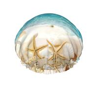 Cappelli riutilizzabili stampati della doccia della spiaggia dell'oceano, copricapo di doppio strato per la stazione termale ed il salone, grande involucro dei capelli