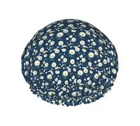 Cappelli riutilizzabili stampati margherita della doccia, copricapo di doppio strato per la stazione termale ed il salone, grande involucro dei capelli