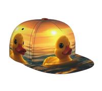 Cappelli snapback per uomo e donna, cappello da baseball regolabile con visiera piatta e anatra gialla