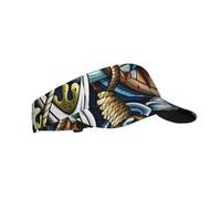 Cappelli sportivi con visiera parasole in cotone, cappello da baseball vuoto per uomo e donna, motivo scarabocchi nautici in stile cartone animato