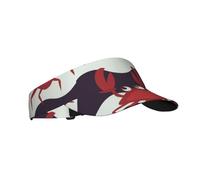 Cappelli sportivi con visiera parasole vuota, cappello da baseball per donne e uomini, granchi felici nautici carini granchi e motivo a righe