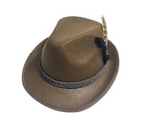 Cappelli tedeschi per Oktoberfest - Morbido cappello tedesco per adulti | cappelli alpini con piuma | morbidi cappelli tedeschi Oktoberfest per adulti | comodo cappello bavarese per giochi di ruolo