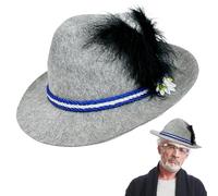 Cappelli tedeschi per Oktoberfest, Oktoberfest Cappelli da uomo - Fashion German Hat Design Easy | I classici tappi alpini sentivano costumi per feste ed eventi cult