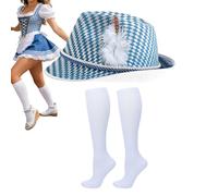 Cappelli tradizionali tedeschi - Cappello divertente in tessuto non tessuto, copricapo per le vacanze, cappello da festa tradizionale, cappello da costume bavarese, materiale leggero per donne uomini