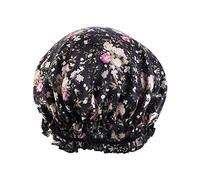 Cappelli traspiranti da donna, turbante per la testa contro il cancro, turbante per capelli, cuffia da bagno o doccia (nero, taglia unica)