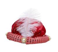 Cappelli Turbante del Sultano Indiano Cappello Principe Cappello del Sultano Arabo Avvolgimenti per La Testa per Accessori per Costumi, Rosso