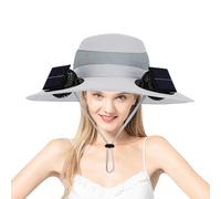 Cappelli Ventilati per Uomo - Cappello Solare con Ventilazione Integrata | Cappello Ricaricabile con 2 Ventilatori Aria Fresca Traspirante Unisex attività Estive Spiaggia Giardinaggio Campeggio